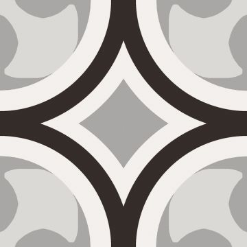 Carreau Patchwork Black & White 01 mat 8 po x 8 po