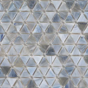 Mosaïque Symphony Trigonal Pewter lustré 12 po x 12 po