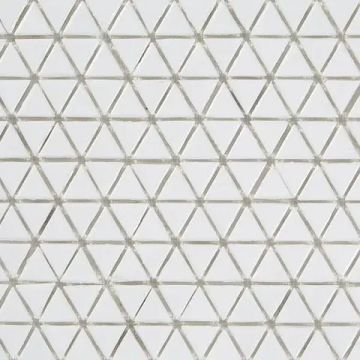 Mosaïque Symphony Trigonal Snow lustré 12 po x 12 po