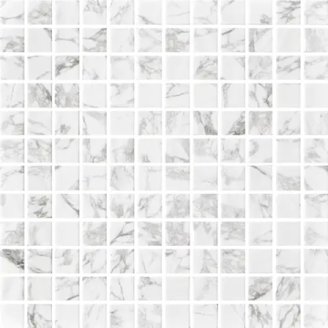 Mosaïque Ecostone Statuario mat 12 po x 12 po