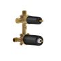 Valve 1/2 po de type T/P Aquatonik avec sélecteur intégré 2 voies Noir mat