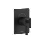 Finition pour valve coaxiale SquareOne 1/2 po de type Aquatonik avec sélecteur intégré 2 voies Noir mat