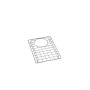 Petite grille de fond en acier inoxydable pour évier de Bacia 33 po 70/30 cuve double