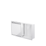 Niche de douche avec porte 12 po x 24 po blanc lustré