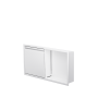 Niche de douche avec porte 12 po x 24 po blanc mat