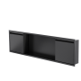Niche de douche avec porte 12 po x 48 po noir mat