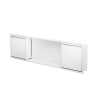 Niche de douche avec porte 12 po x 48 po blanc mat