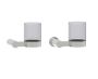 montage muraled Bathroom Tumbler Cup & Toothbrush Holder with Chrome Glass PORTO 137660 nickel brossé