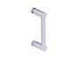 6 po poignée simple pour porte de douche en verre PORTO 1377506 chrome poli