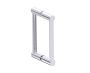 8 po poignée double pour porte de douche en verre PORTO 1377808 chrome poli