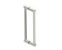 12 po poignée double pour porte de douche en verre PORTO 1377812 nickel poli