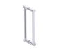 12 po poignée double pour porte de douche en verre PORTO 1377812 chrome poli
