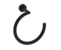 anneau porte-serviette (C-shaped) OSLO 144463 noir mat