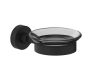 montage muraled porte-savon with Chrome Glass OSLO 144650 noir mat