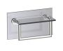 10 po tablette en verre avec barre à serviette traversant pour verre OSLO 144676TG nickel brossé