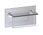 10 po tablette en verre avec barre à serviette traversant pour verre OSLO 144676TG chrome poli