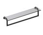 24 po tablette en verre avec barre à serviette OSLO 144678 noir mat
