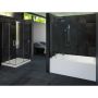 Baignoire alcôve Lemans 3060 BJI AFR blanche en acrylique avec drain à gauche et système Mass-Air