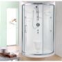 Porte de douche coulissante Baden 36 x 36 x 73 po, 6 mm pour installation en coin avec verre clair et fini chrome