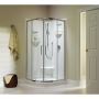 Porte de douche coulissante Belgrade 36 x 36 x 71 po, 6 mm pour installation en coin avec verre clair et fini chrome