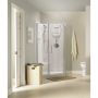 Porte de douche pivot Lauzanne 38 x 38 x 71 po, pour installation en coin avec verre clair et fini chrome