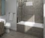 Écran de baignoire pivotant Herencia 42 x 59 po 6 mm pour installation en alcôve avec verre clair et fini chrome