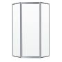Douche Ovada Néo-angle Porte de à pivot 38 x 38 x 70 po 4 mm pour installation en coin avec verre clair et fini chrome
