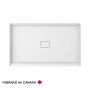 Base de douche Cache 3660 blanche en coin droite en acrylique avec drain central