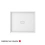 Base de douche Cache 3642 blanche en coin droite en acrylique avec drain central