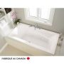 Believe 7242 Baignoire blanche podium en acrylique avec drain central et système Mass-Air