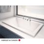 Jade 7242 Baignoire blanche podium en acrylique avec drain central et système Whirlpool & Mass-Air