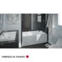Azea 3260 BJI Baignoire blanche alcôve en acrylique avec drain à gauche
