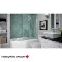 Velona 7236 BI Baignoire blanche alcôve en acrylique avec drain à gauche et système Whirlpool