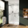 Porte de douche coulissante Axion 44 1/2-47 x 78 3/4 po, 8 mm pour installation en alcôve avec verre clair et fini chrome