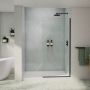 Douche Reka Écran de 34 x 72 po, 10 mm pour installation en alcôve avec verre clair et fini noir mat