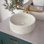 Lorna lavabo rond blanc en terrazzo