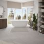 Baignoire autoportante Arta 6731 blanche en acrylique avec drain central
