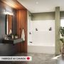 Baignoire-douche Galatea TS6036 AcrylX™ Alcôve Drain à gauche une pièce en blanc