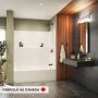 Baignoire-douche Galatea TS6036X AFR AcrylX™ Alcôve Drain à droite une pièce en blanc