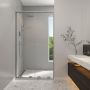 Douche Solani Porte de bidirectionnelle 45 - 47 1/2 x 79 3/4 po, 8 mm pour installation en alcôve avec verre clair et fini chrome