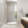 Douche Solani Porte de bidirectionnelle 45 - 47 1/2 x 79 3/4 po, 8 mm pour installation en alcôve avec verre clair et fini or brossé