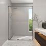 Douche Solani Porte de bidirectionnelle 57 - 59 1/2 x 79 3/4 po, 8 mm pour installation en alcôve avec verre clair et fini chrome