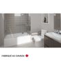 Astica 3060 BJI AFR ADA Baignoire blanche alcôve en acrylique avec drain à gauche