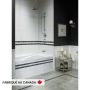 Delight 6032 BI Baignoire blanche alcôve en acrylique avec drain à gauche et système Activ-air