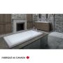Flory de Colt 7760 Baignoire blanche alcôve en acrylique avec drain reversible et système Activ-Air