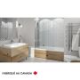 Juna 3060 BI Baignoire blanche alcôve en acrylique avec drain à droite et système Activ-Air