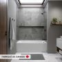 Pia 3260 BJI AFR Baignoire blanche alcôve en acrylique avec drain à droite et système Activ-Air