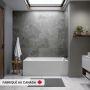 Pia 3260 BJI AFR Baignoire blanche en coin droit en acrylique avec drain à droite