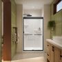 Douche Misca Porte de bidirectionnelle 40-44 x 71 po, 6 mm pour installation en alcôve avec verre clair et fini noir mat