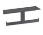 Shelf with porte-papier hygiénique BERLIN 232159-2 noir mat